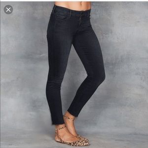 MOTHER high waisted looker ankle fray